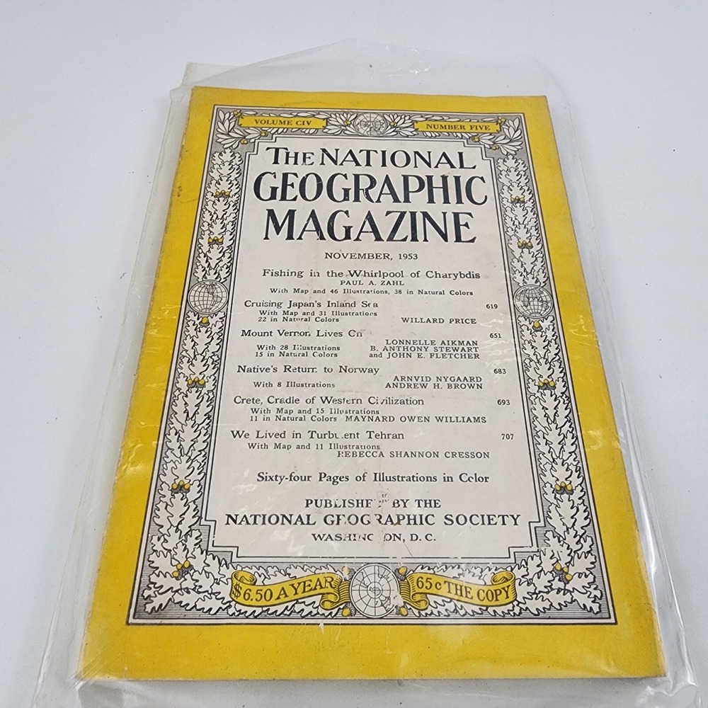 National Geographic Magazine November 1953 No Insert